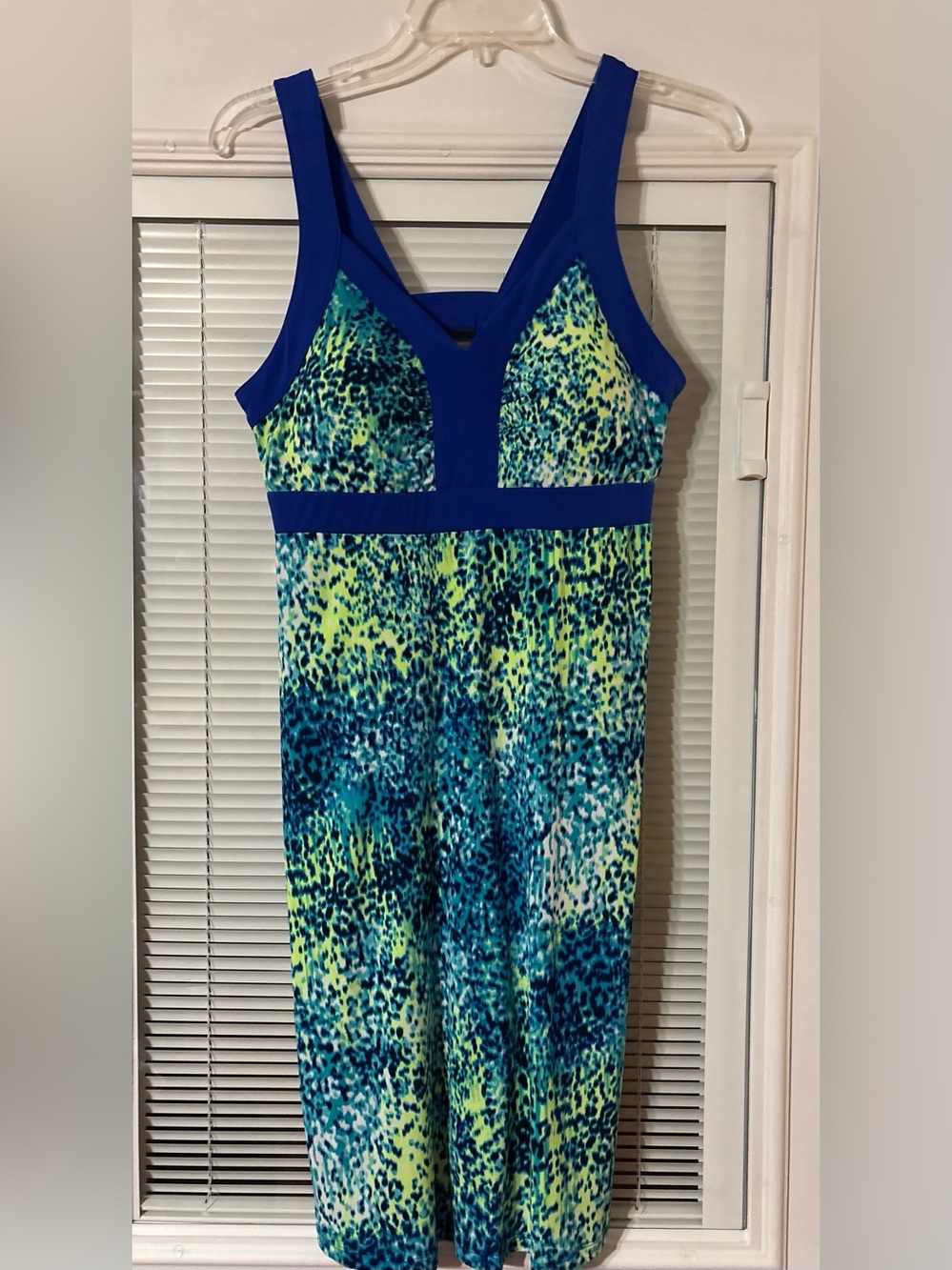 tek gear Blue and Lime Print Active Dress